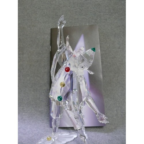 1 - (RESERVE MASSIVELY REDUCED) A BEAUTIFUL SWAROVSKI CRYSTAL FIGURINE 'MASQUERADE PIERROT' WITH ORIGINA... 