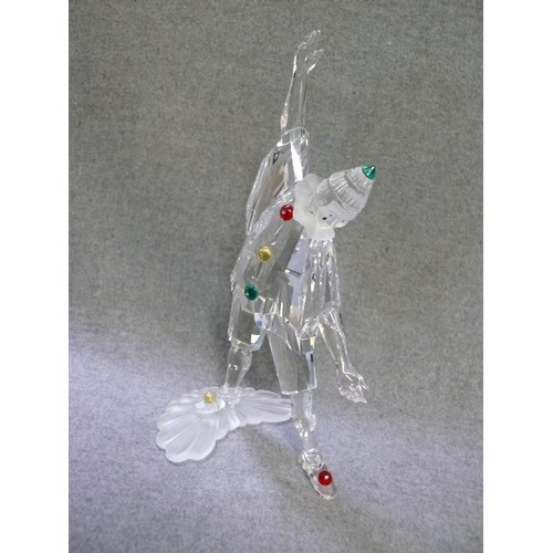 1 - (RESERVE MASSIVELY REDUCED) A BEAUTIFUL SWAROVSKI CRYSTAL FIGURINE 'MASQUERADE PIERROT' WITH ORIGINA... 