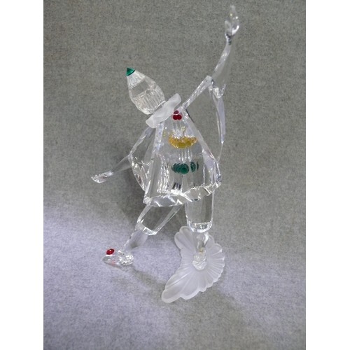 1 - (RESERVE MASSIVELY REDUCED) A BEAUTIFUL SWAROVSKI CRYSTAL FIGURINE 'MASQUERADE PIERROT' WITH ORIGINA... 