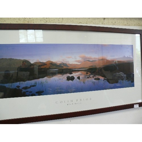 130 - A LARGE FRAMED AND GLAZED PRINT 'BLACK MOUNT' BY COLIN PRIOR