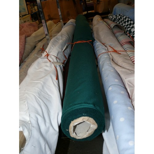 159 - PART ROLL OF GREEN FABRIC