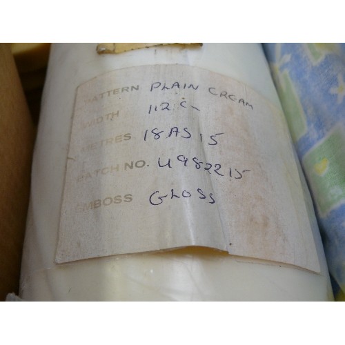 204 - A NEW ROLL OF CREAM VINYL FABRIC