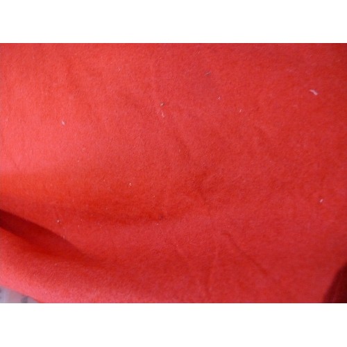 211 - A LARGE ROLL OF RED FELT FABRIC