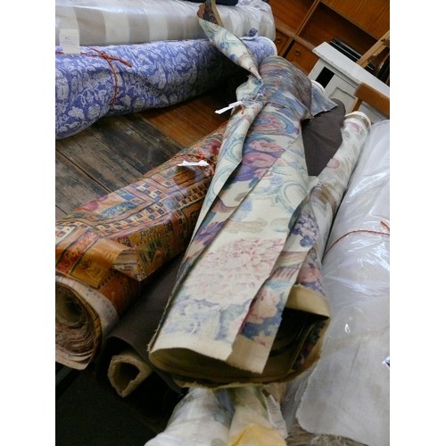 235 - APPROXIMATELY 14 CUT PIECES OF 'FINSBURY' VINYL FABRIC BY LIBERTY