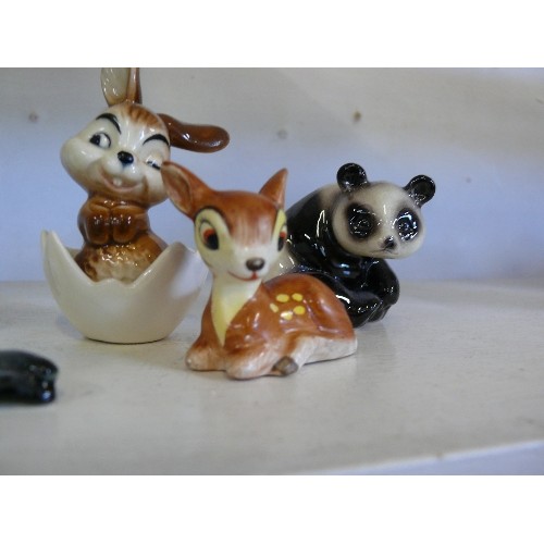 108 - A SELECTION OF GOEBEL ANIMAL FIGURINES TO INCLUDE BAMBI, CATS, HARE AND PANDA