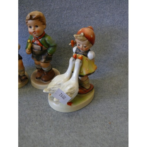 109 - A COLLECTION OF 4 BOY AND GIRL GOEBEL FIGURINES