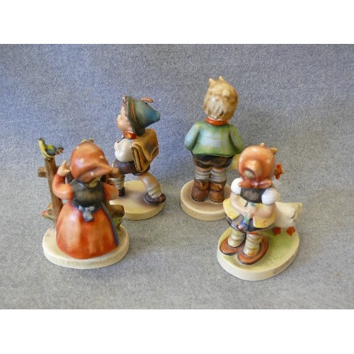 109 - A COLLECTION OF 4 BOY AND GIRL GOEBEL FIGURINES