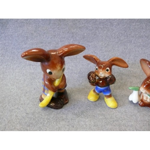 110 - A COLLECTION OF 4 1960'S GOEBEL RABBIT FIGURINES