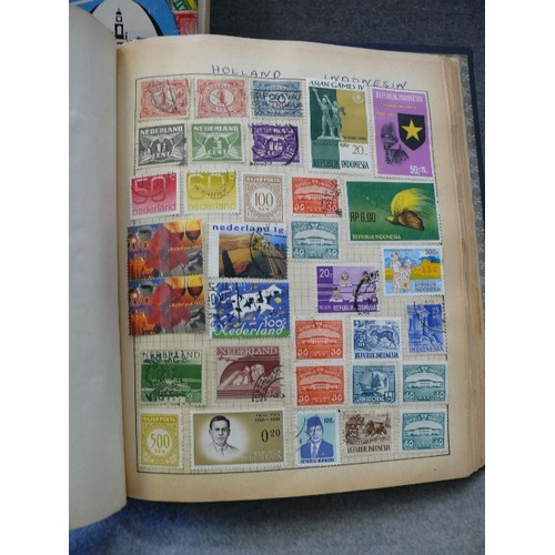 137 - A COLLECTION OF 3 WORLD STAMP ALBUMS WITH CONTENTS OF INTERESTING AND OLD STAMPS