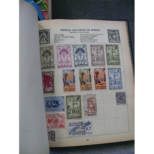 137 - A COLLECTION OF 3 WORLD STAMP ALBUMS WITH CONTENTS OF INTERESTING AND OLD STAMPS