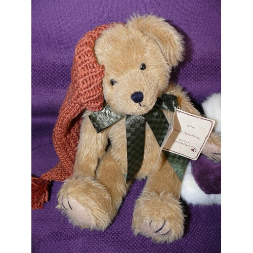 140 - 3 COLLECTABLE BOYDS BEARS TO INCLUDE EDMUND AND EMILY BABBIT FROM THE BAILEY AND FRIENDS COLLECTION ... 