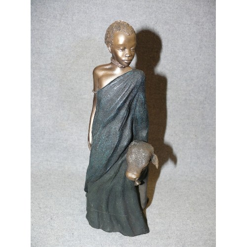 147A - A MAASAI WARRIOR FIGURE BY SOUL JOURNEYS 'QUIET WARRIOR'