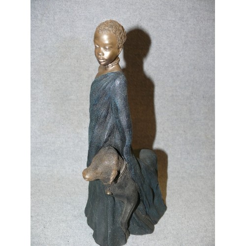 147A - A MAASAI WARRIOR FIGURE BY SOUL JOURNEYS 'QUIET WARRIOR'