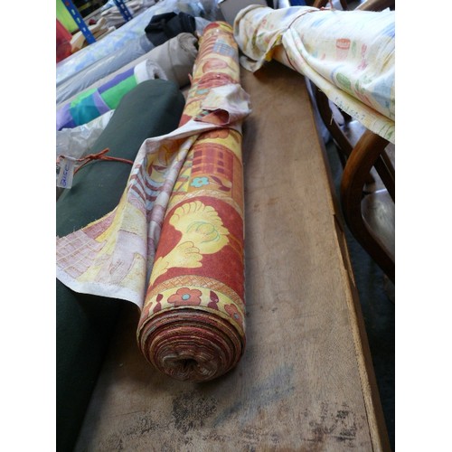 215B - A PART ROLL OF DUCK & CHICKEN TERRACOTTA FABRIC