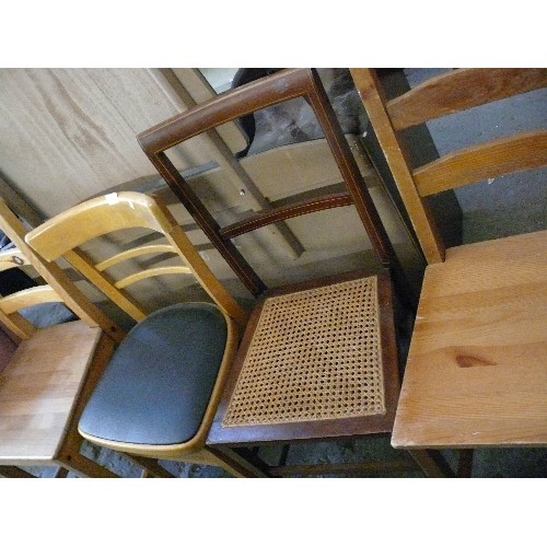 363 - 4 VARIOUS WOOD VINTAGE CHAIRS