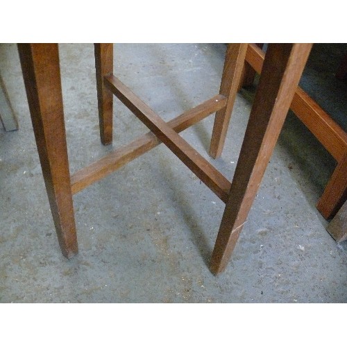 378 - SMALL WOODEN CIRCULAR STOOL