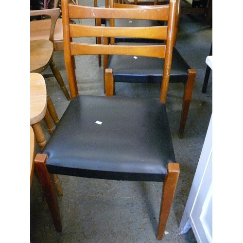 381 - SET OF 4 RETRO DINING CHAIRS