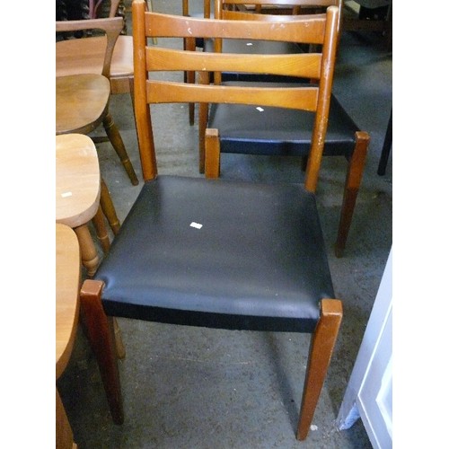 381 - SET OF 4 RETRO DINING CHAIRS