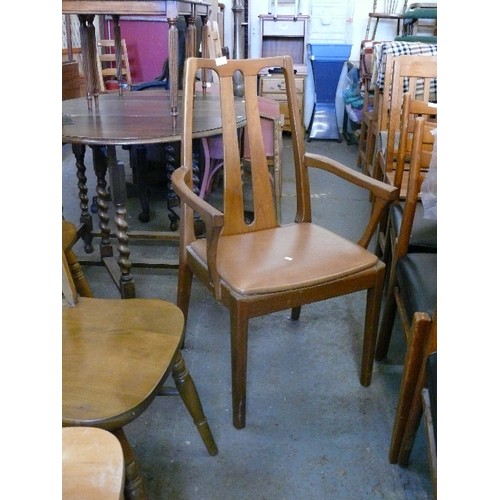 383 - RETRO TEAK DANISH INSPIRED DINING CHAIR