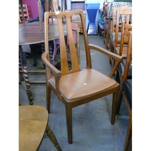 383 - RETRO TEAK DANISH INSPIRED DINING CHAIR