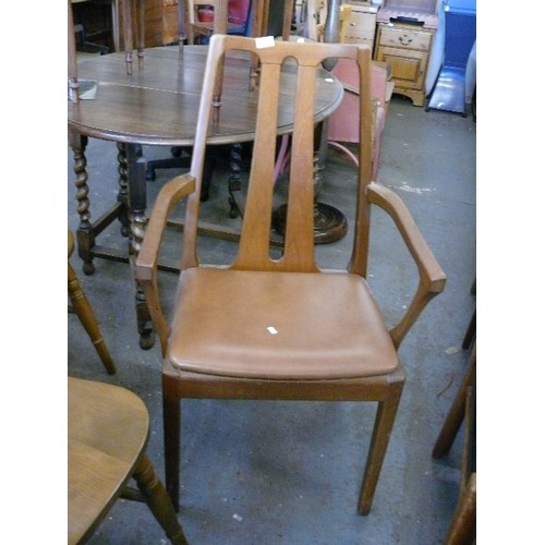 383 - RETRO TEAK DANISH INSPIRED DINING CHAIR