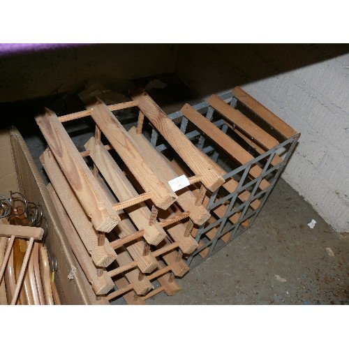 307 - 2 X WOODEN WINE RACKS