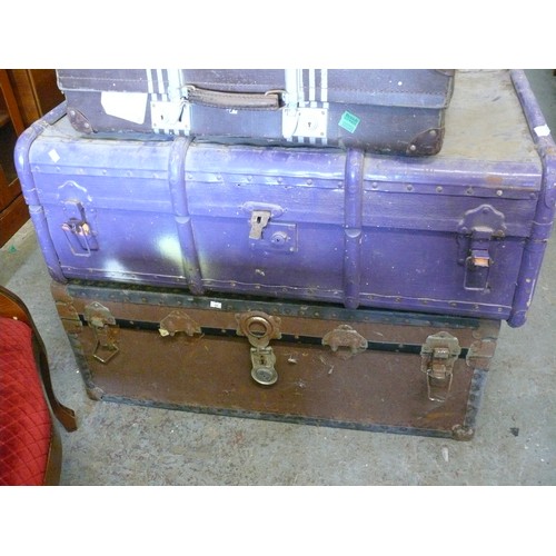 391 - 2 X STEAMER TRUNKS