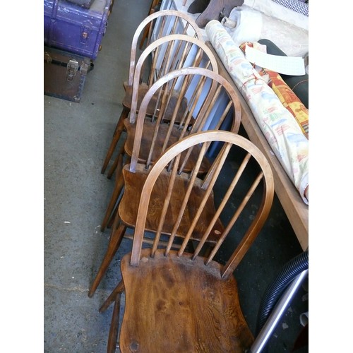 395 - 4 X ERCOL STICKBACK CHAIRS