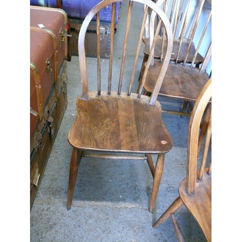 395 - 4 X ERCOL STICKBACK CHAIRS