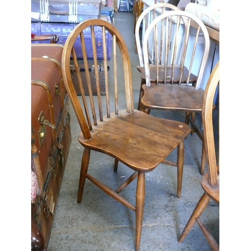 395 - 4 X ERCOL STICKBACK CHAIRS