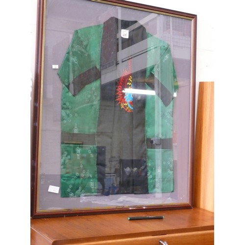 403 - AUTHENTIC HANDMADE IN THAILAND  KIMONO FRAMED AND GLAZED