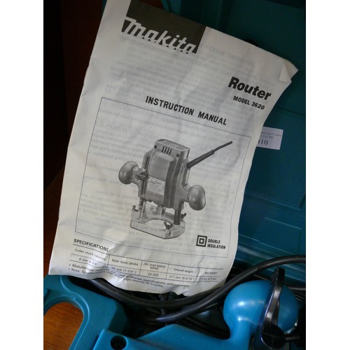 410 - MAKITA  ROUTER MODEL 3620 WITH INSTRUCTION MANUAL AND BOX