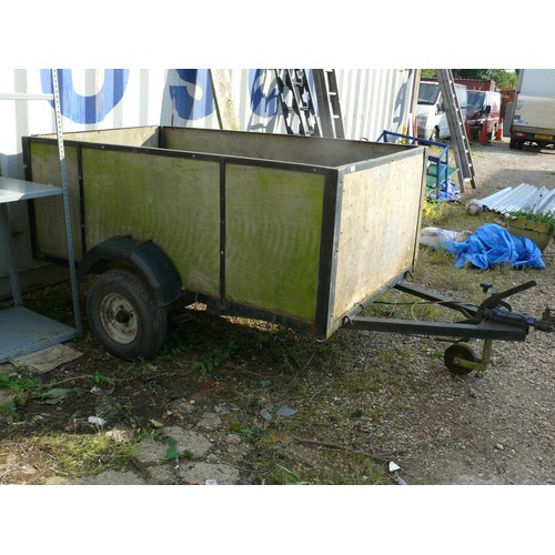 433 - TRAILER,  SINGLE AXLE,  BRAKED, 6'6