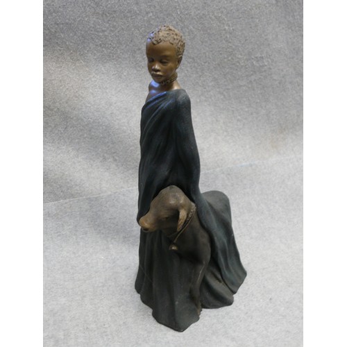 147A - A MAASAI WARRIOR FIGURE BY SOUL JOURNEYS 'QUIET WARRIOR'