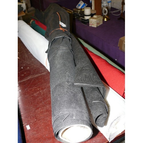 152 - 2 PART ROLLS OF BLACK LINING MATERIAL FOR UNDERNEATH CHAIRS