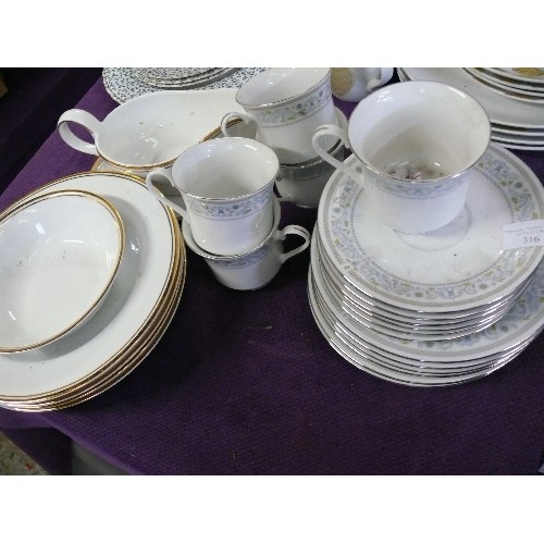 316 - PART TEASET -  CROWN MING AND SOME ROYAL DOULTON, ROYAL GOLD CHINA