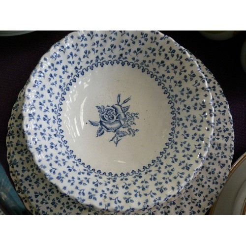 317 - ROSE BOUQUET/ROYAL VICTORIA - IRONSTONE  PART DINNER SET