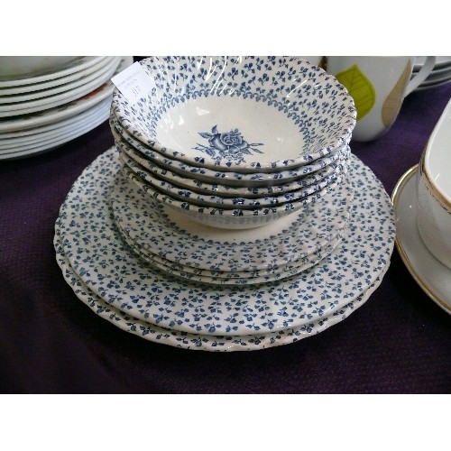 317 - ROSE BOUQUET/ROYAL VICTORIA - IRONSTONE  PART DINNER SET