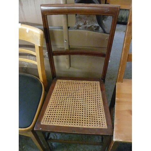 363 - 4 VARIOUS WOOD VINTAGE CHAIRS