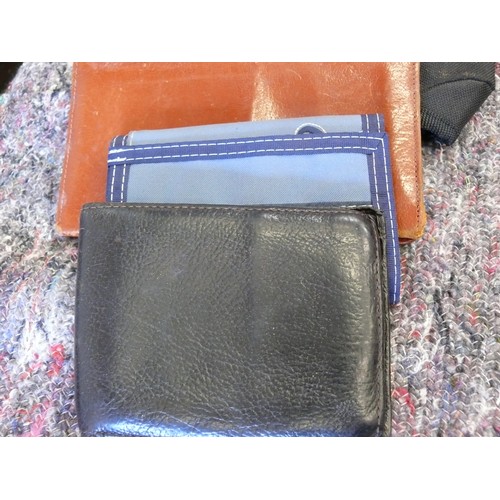 418 - VINTAGE 3 HANDBAGS, MONEY POUCH WALLETS AND PURSE