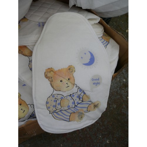 420 - LARGE BOX OF BLUE BABY HOTWATER BOTTLE COVERS