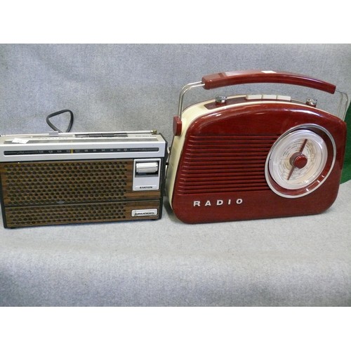 65 - A VINTAGE GRUNDIG TOP BOY 600 RADIO AND A RETRO STYLE RADIO