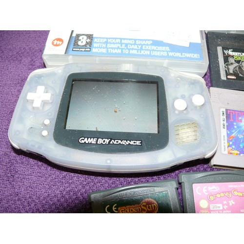 66 - A NINTENDO GAMEBOY ADVANCE SOLD AS SPARES AND REPAIRS PLUS A SELECTION OF GAMEBOY AND GAMEBOY ADVANC... 