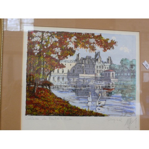 102 - A FRAMED AND GLAZED VINTAGE WATER COLOUR PAINTING SIGNED BY MARCEL HARANG