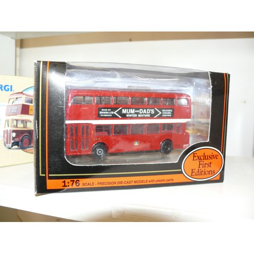 83 - 5 DIECAST VEHICLES INCLUDING 3 GILBOWS  - 1 SINGLE DECKER BUS, 1 COACH & 1 DOUBLE DECKER BUS PLUS MA... 