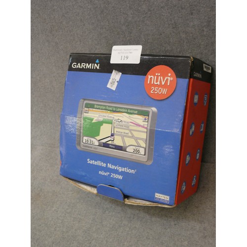 119 - A GARMIN SAT NAV IN ORIGINAL BOX