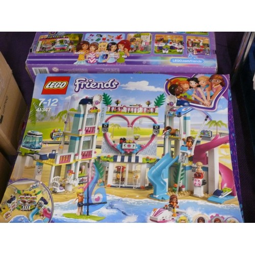 125 - 3 BOXES OF LEGO FRIENDS CONSISTING OF FRIENDSHIP HOUSE 41340, AMUSEMENT PARK ROLLER COASTER 41130 AN... 