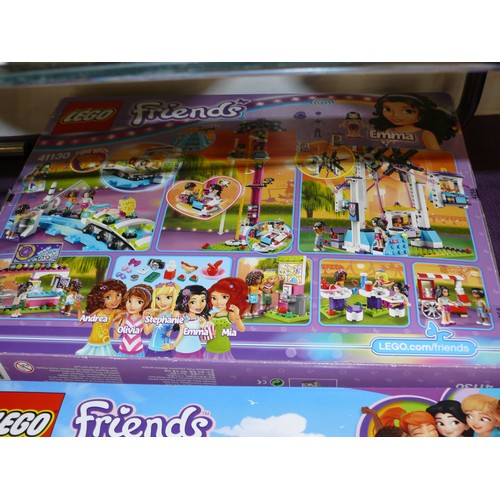 125 - 3 BOXES OF LEGO FRIENDS CONSISTING OF FRIENDSHIP HOUSE 41340, AMUSEMENT PARK ROLLER COASTER 41130 AN... 