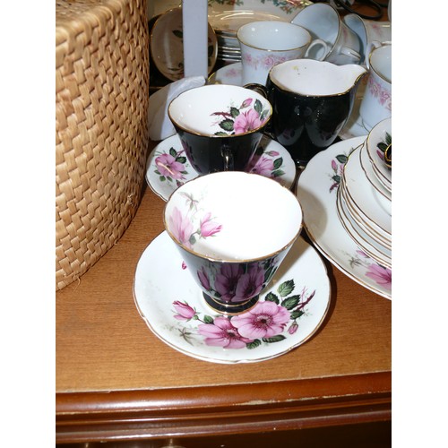 221 - A BEAUTIFUL OLD ROYAL BONE CHINA TEASET PLUS ROYAL DOULTON SALAD PLATES AND A SELECTION OF OTHER CHI... 