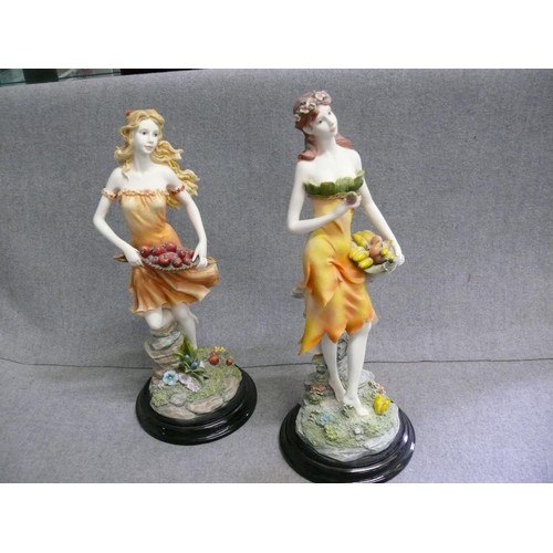 80A - A PAIR OF PORCELAIN LADY FIGURINES BY LEONARDO